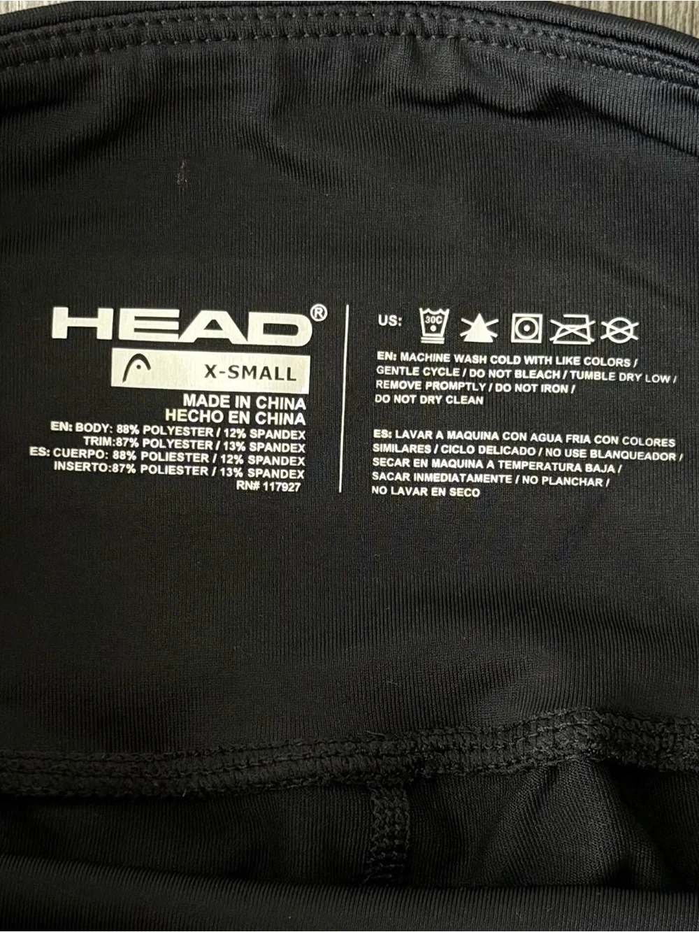 Head Black Leggings w/Gray Side Panels